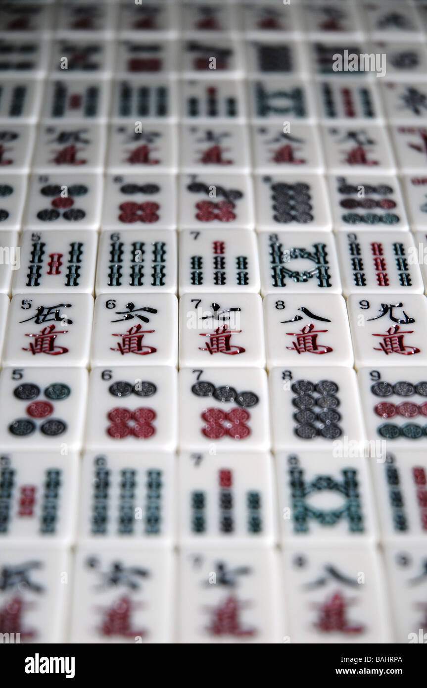 Spiel Mahjong Fliesen Stockfoto