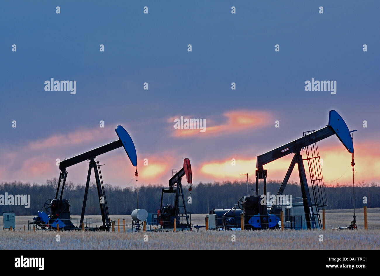 Öl Pumpjacks 09242 Stockfoto