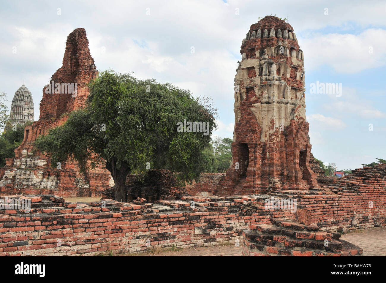 Ruinen des alten Siam Hauptstadt Stadt Ayutthaya in der Nähe von Bangkok, Thailand Stockfoto