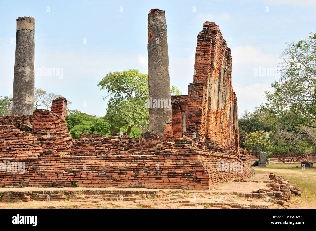 Ruinen des alten Siam Hauptstadt Stadt Ayutthaya in der Nähe von Bangkok, Thailand Stockfoto