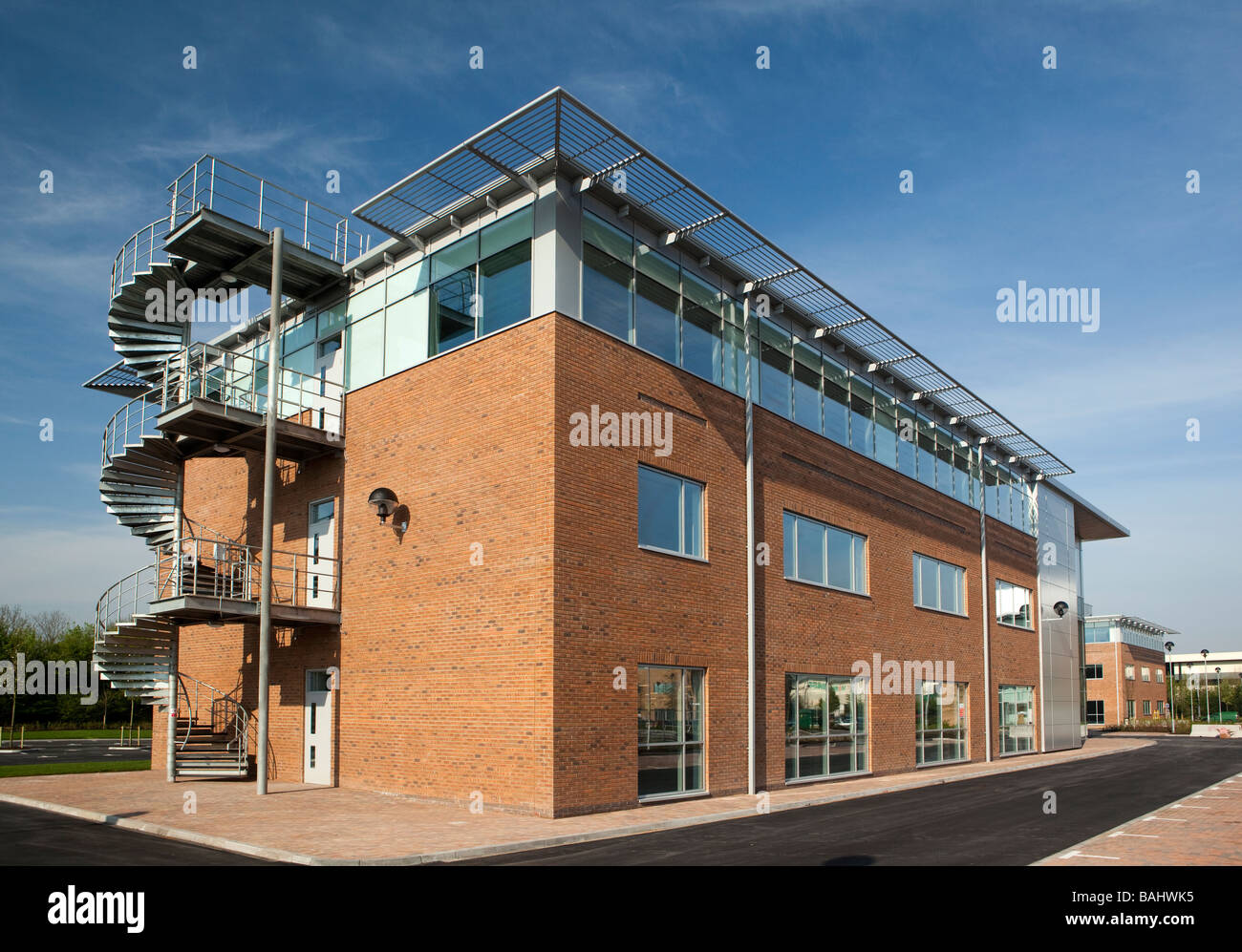 UK Wiltshire Swindon Lydiard Felder neu gebaute Büroentwicklung Auckland Haus Stockfoto