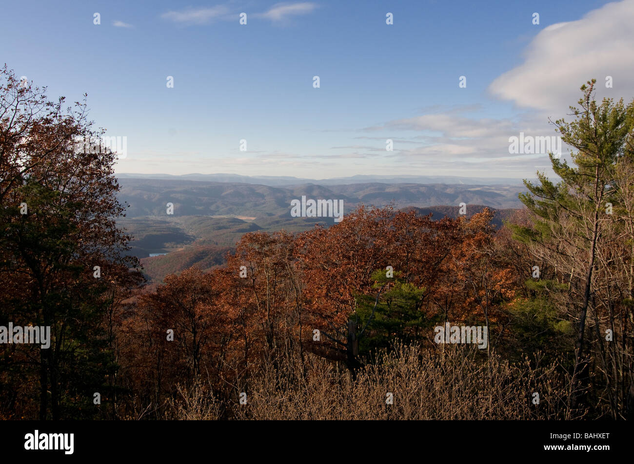 Weite Landschaft rund um Allegheny Mountains West Virginia Vereinigte Staaten von Amerika Stockfoto