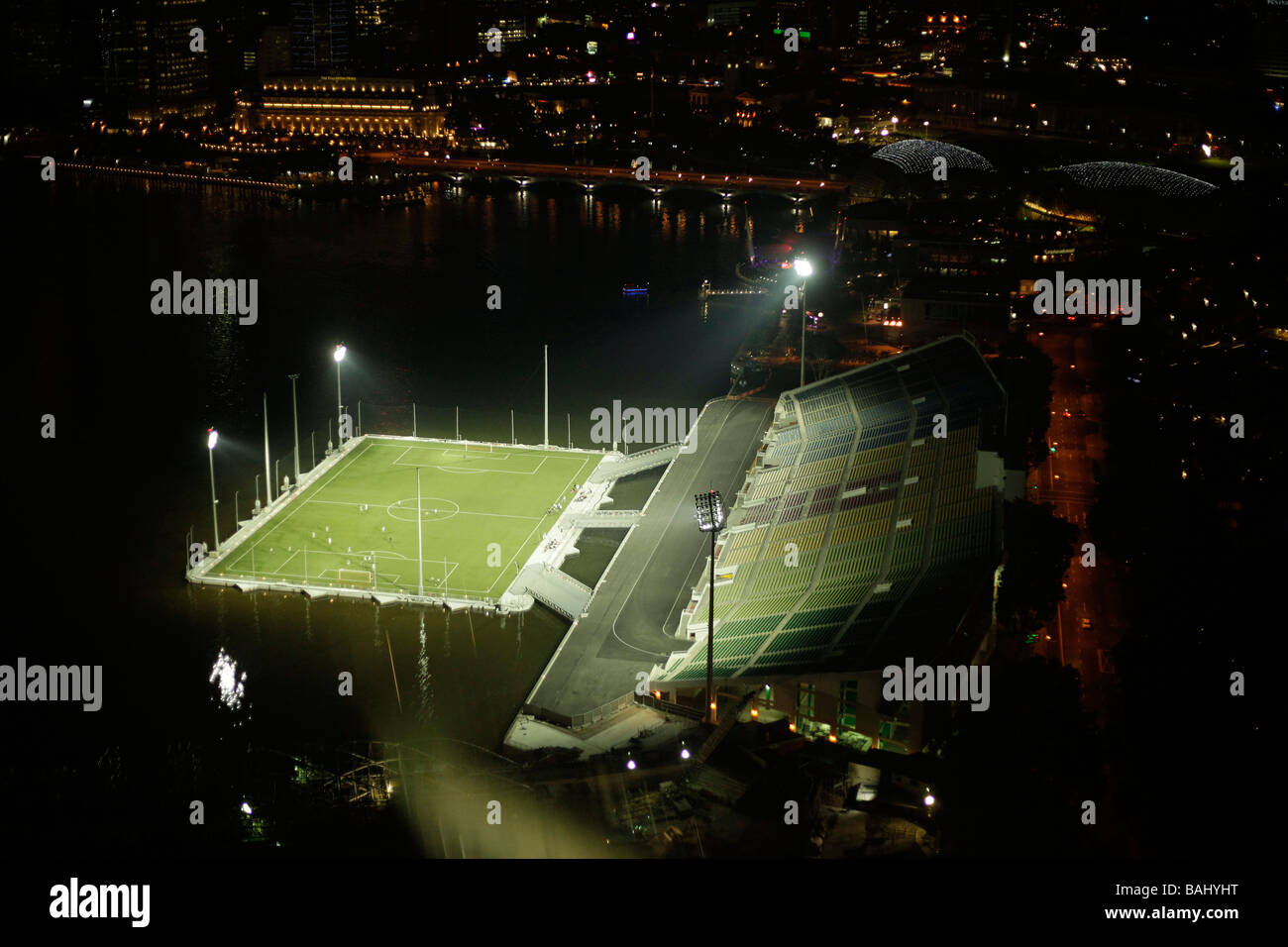 Vogelperspektive auf die Singapur-Stadion Stockfoto