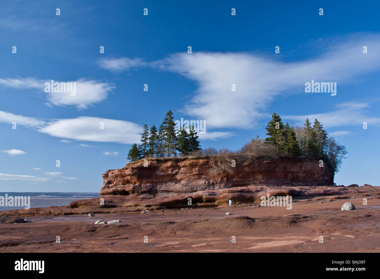 Ebbe am Burncoat Head Park - Bay Of Fundy, Minas Basin, Burncoat Kopf, Nova Scotia, Kanada Stockfoto