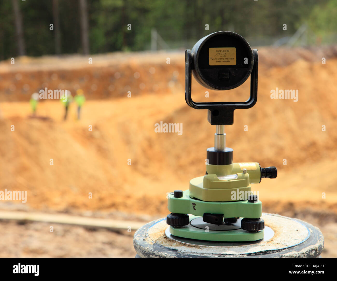 Umfrage bei A3 Hindhead Straße Verbesserung Schema Südseite. Hindhead Surrey England UK. April 2009 Stockfoto