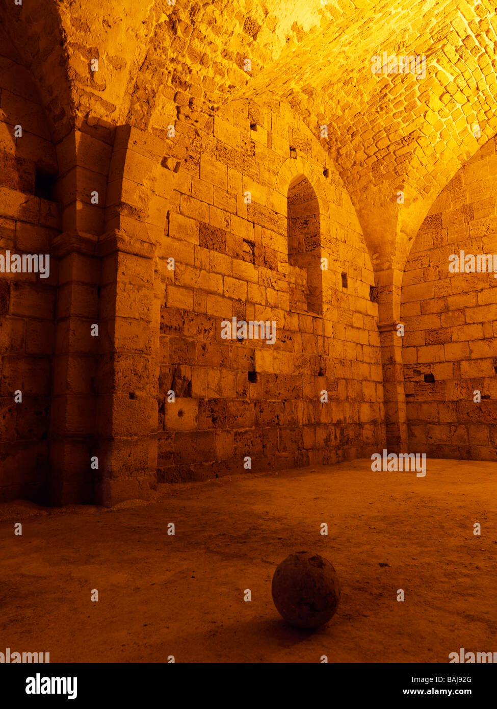 Israel Akko der Johanniter-Festung der Kreuzfahrer unterirdische Stadt Stockfoto