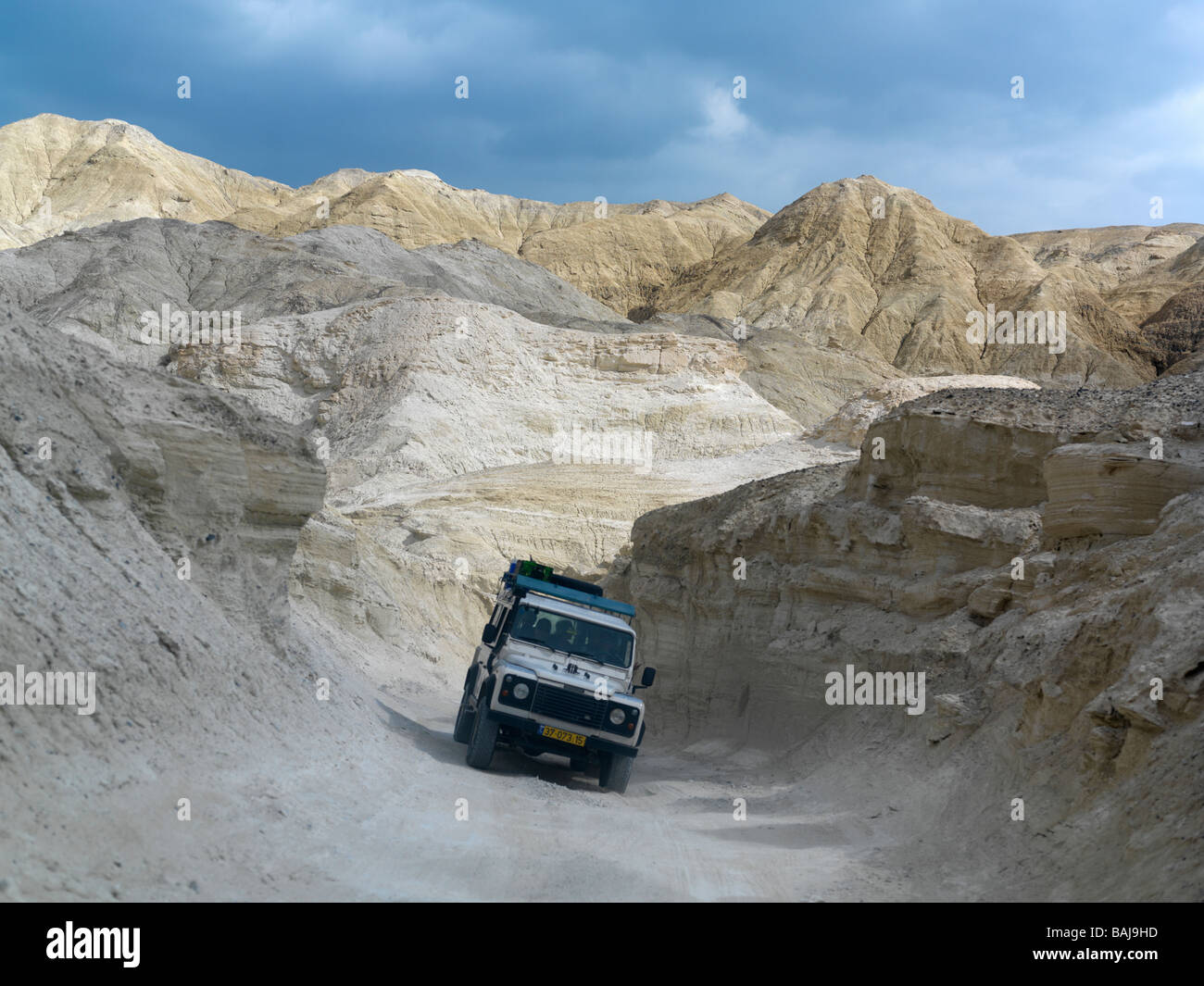 Israel, Jeep Tour in einem Wüstengebiet des Mount Sodom südlich von ein Bokek Stockfoto
