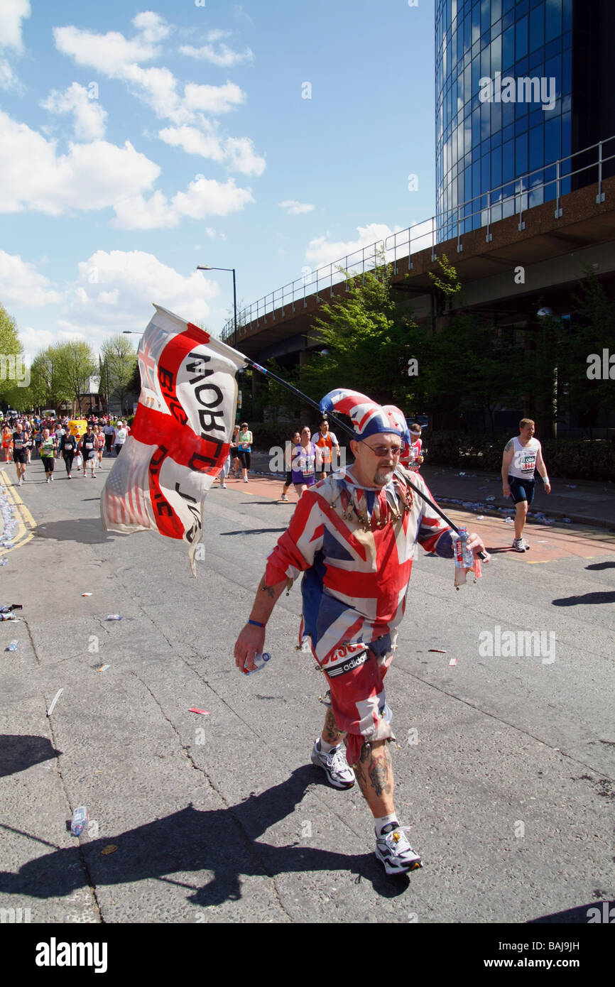 London-Marathon-Läufer 26 04 09 Stockfoto