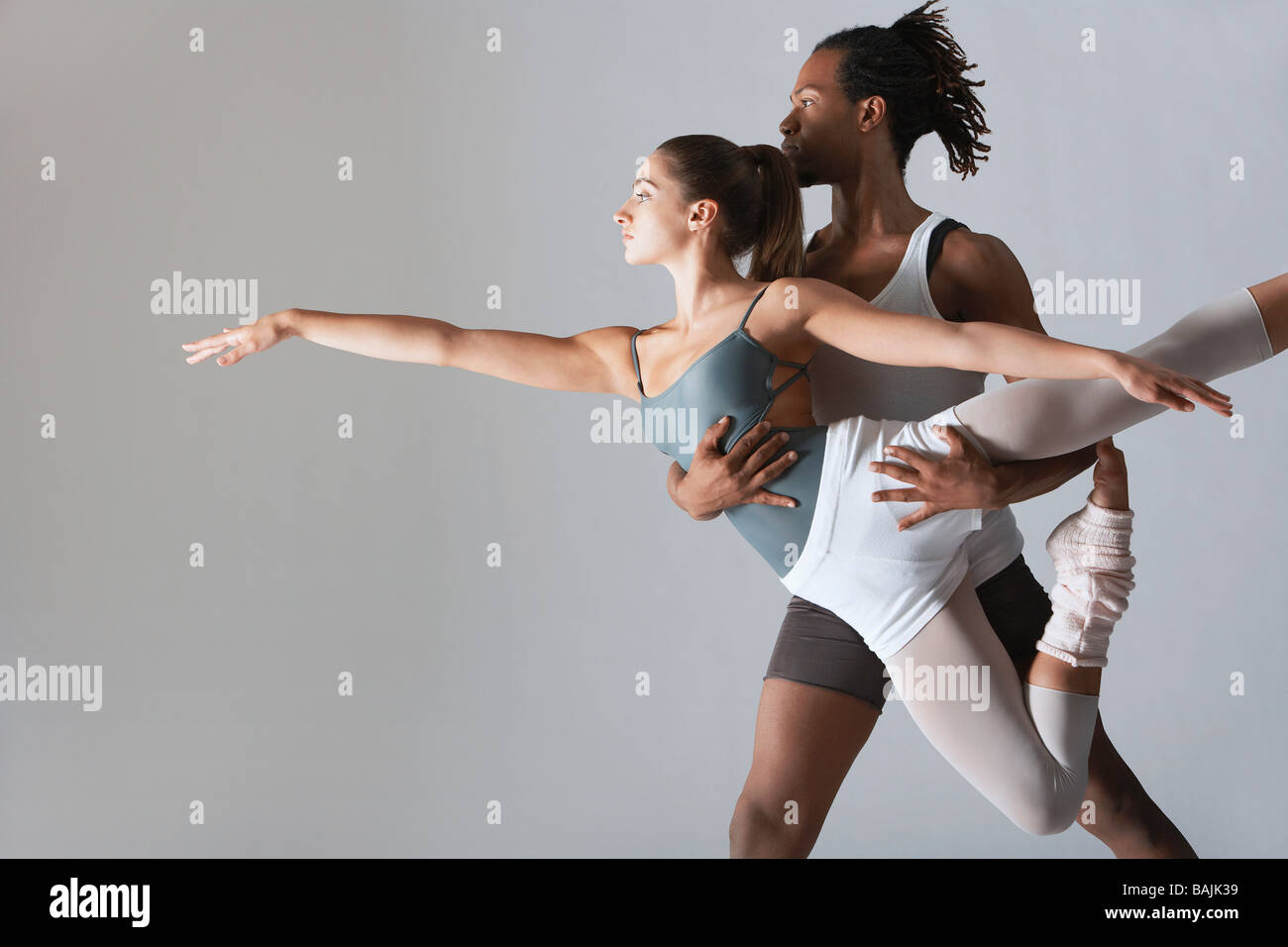 Ballett Tänzerin unterstützende ballerina Stockfoto