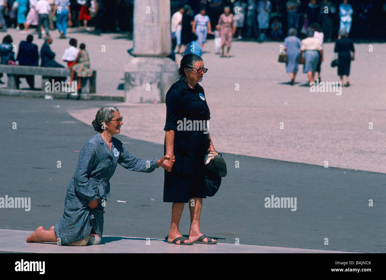 Portugal, Santarem district, Ourem, Fatima, Pilger Stockfoto