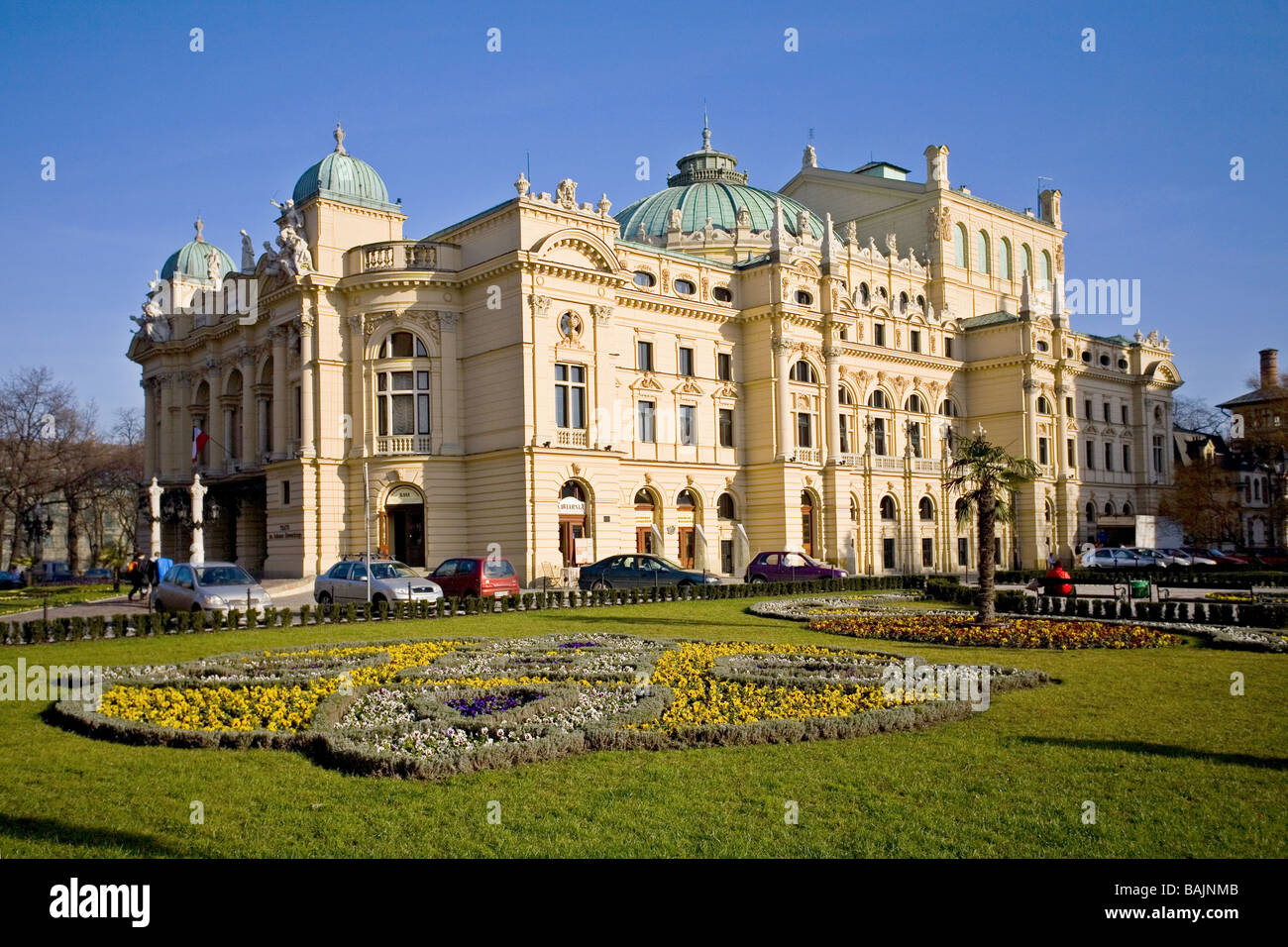 Juliusz SĹ Owacki Theater Krakau Polen Stockfoto