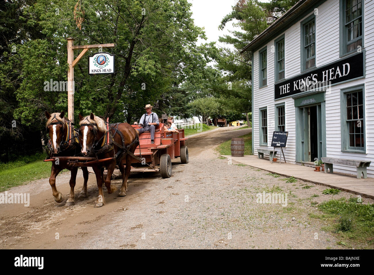 Kanada, New Brunswick, Prince William, Kings Landing, lebende Geschichte Dorf reenacting Loyalist Dorf ab Stockfoto