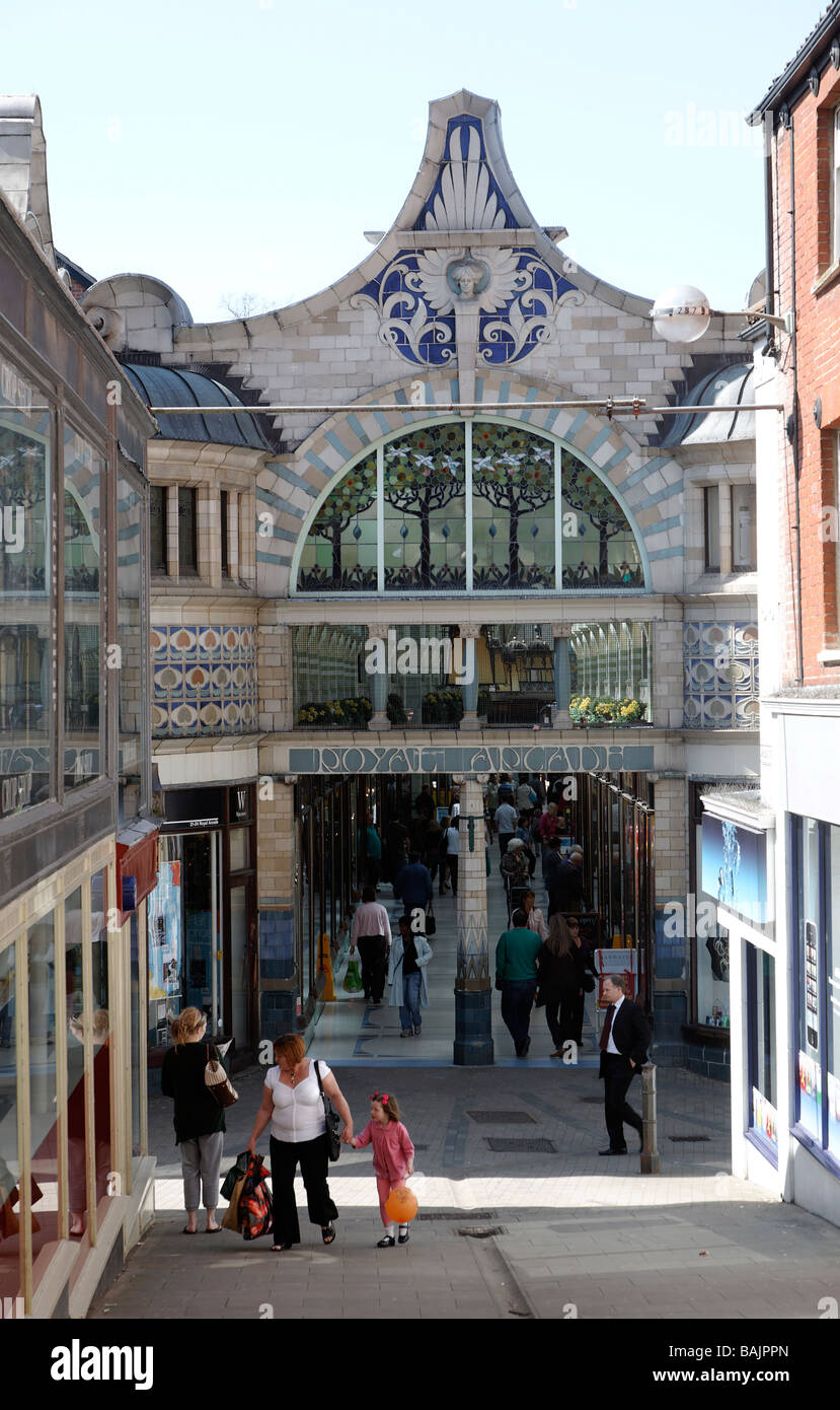Royal Arcade, Norwich, England Stockfoto