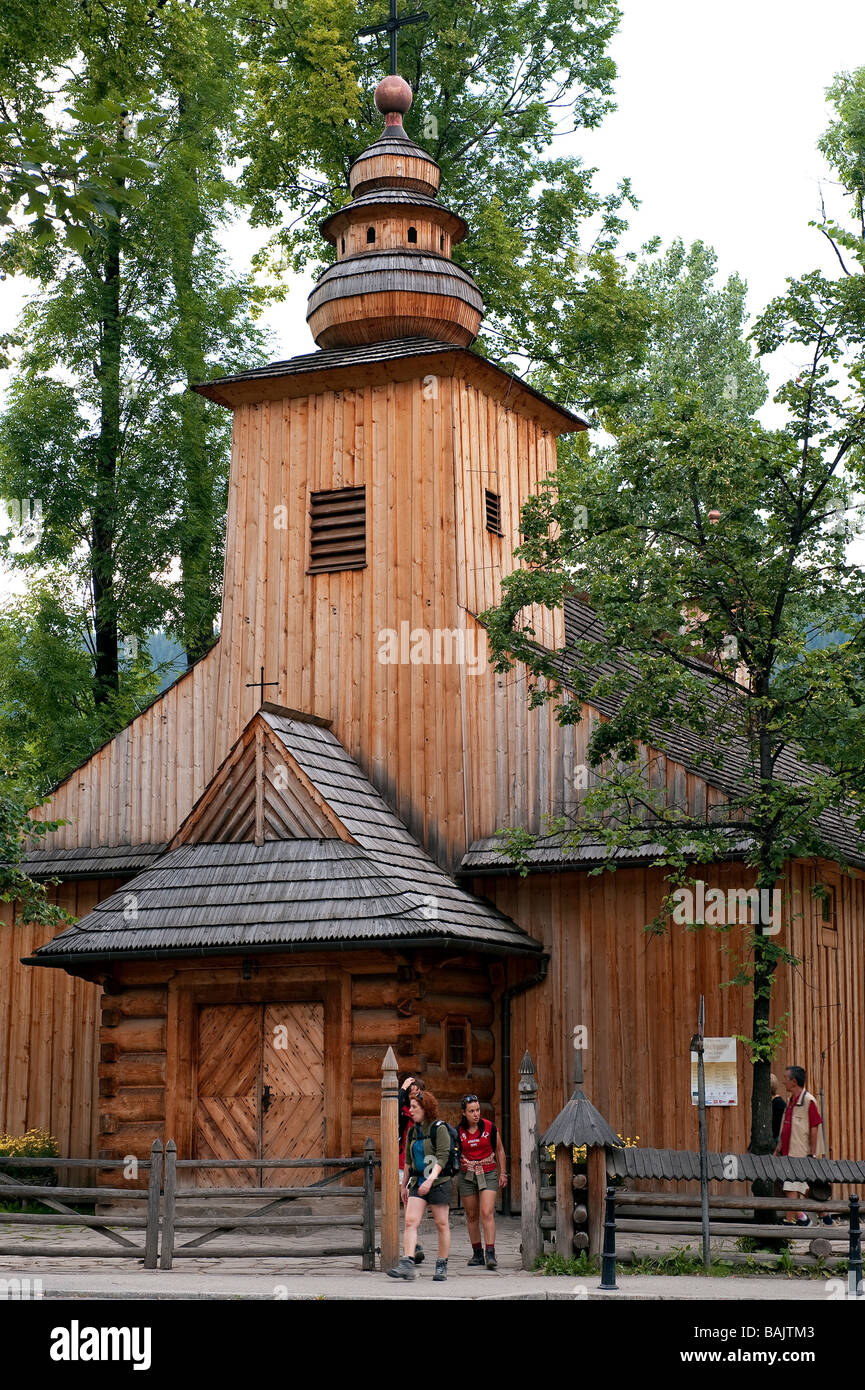 Polen, Karpaten, Zakopane am Fuße der hohen Tatra, die älteste Kirche der Stadt aus dem Jahre 1845 Stockfoto