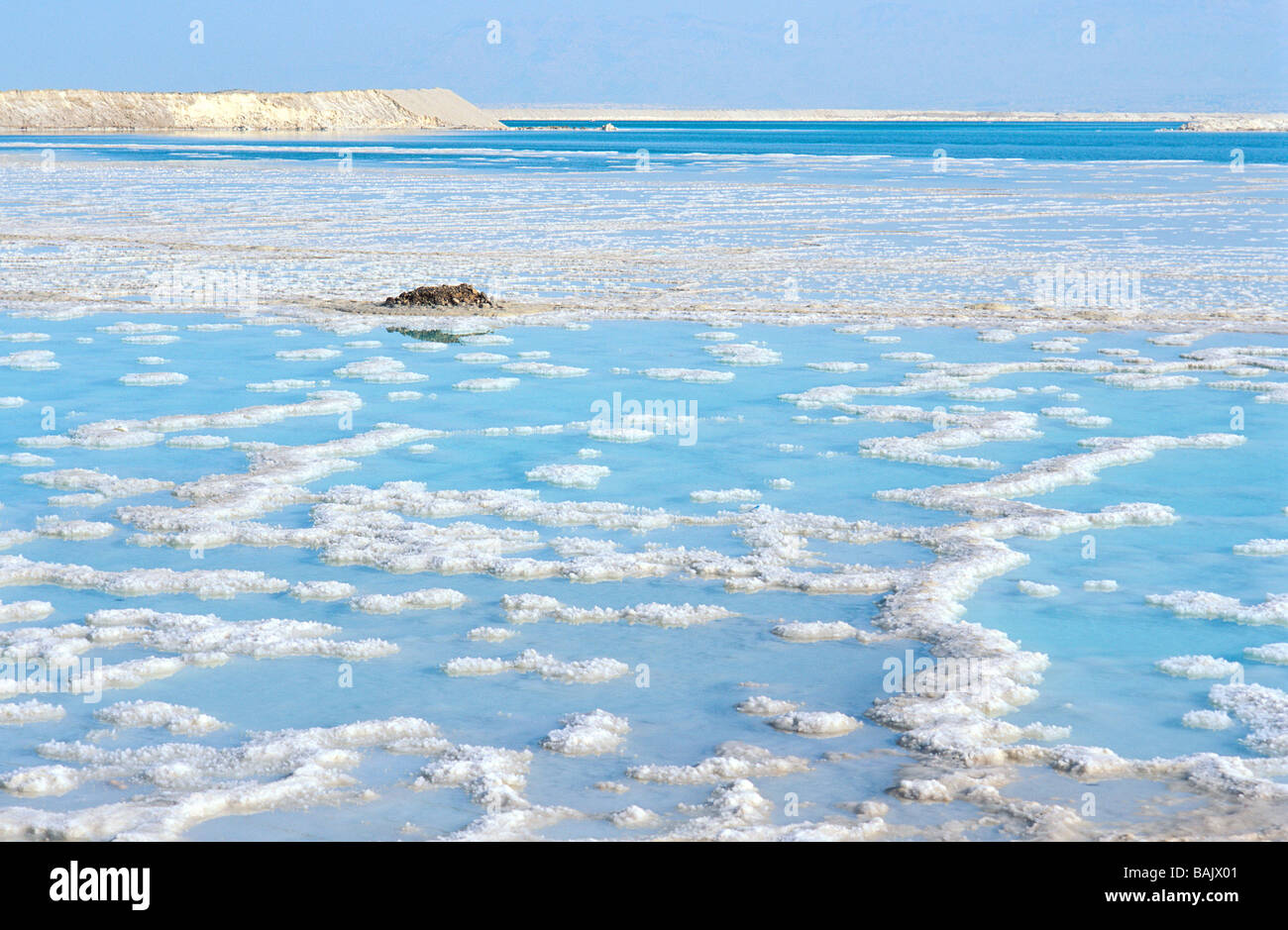 Israel, Totes Meer, Salzbildung Stockfoto