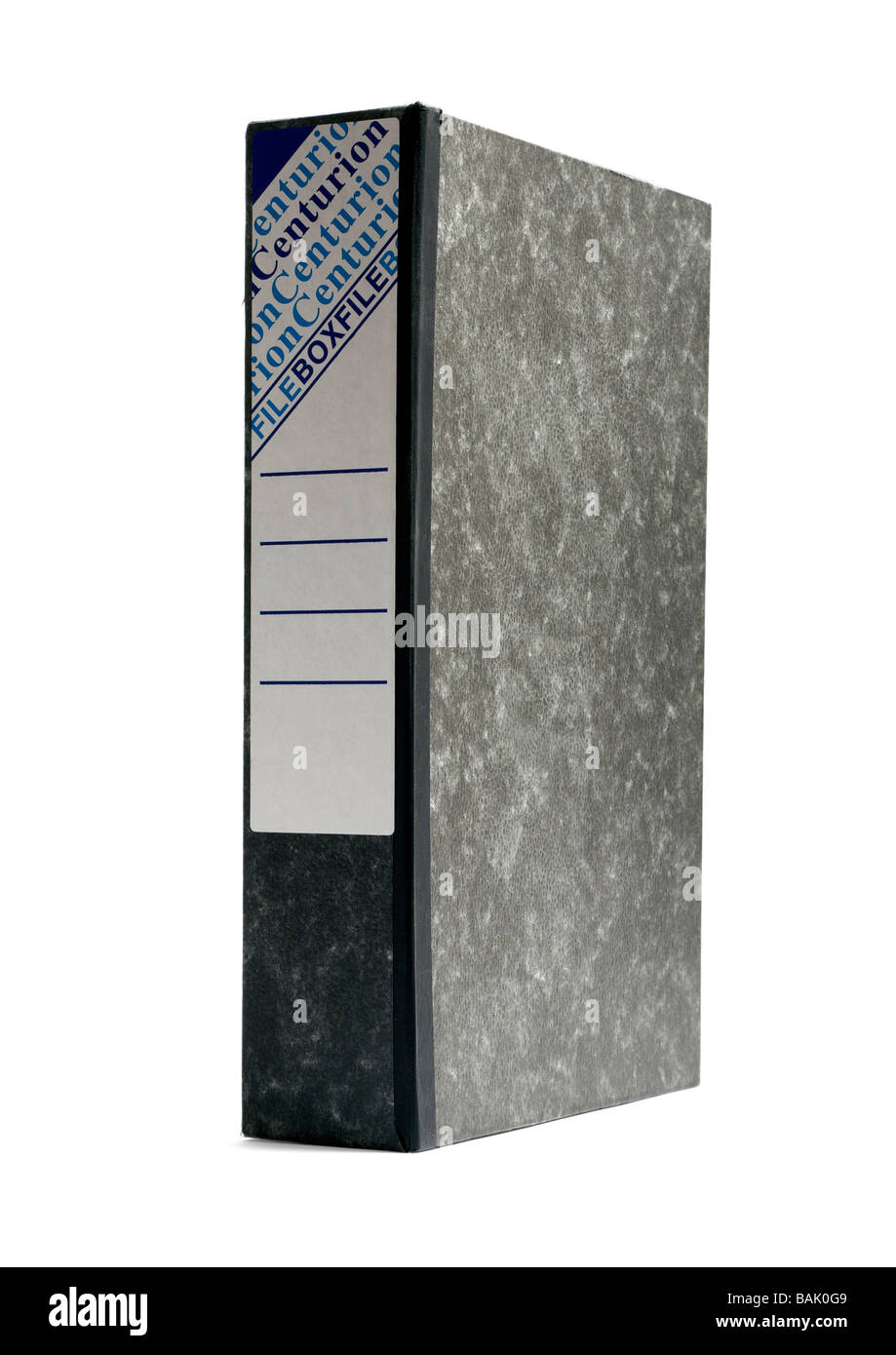 A4-Box-Datei auf weißem Hintergrund Stockfoto