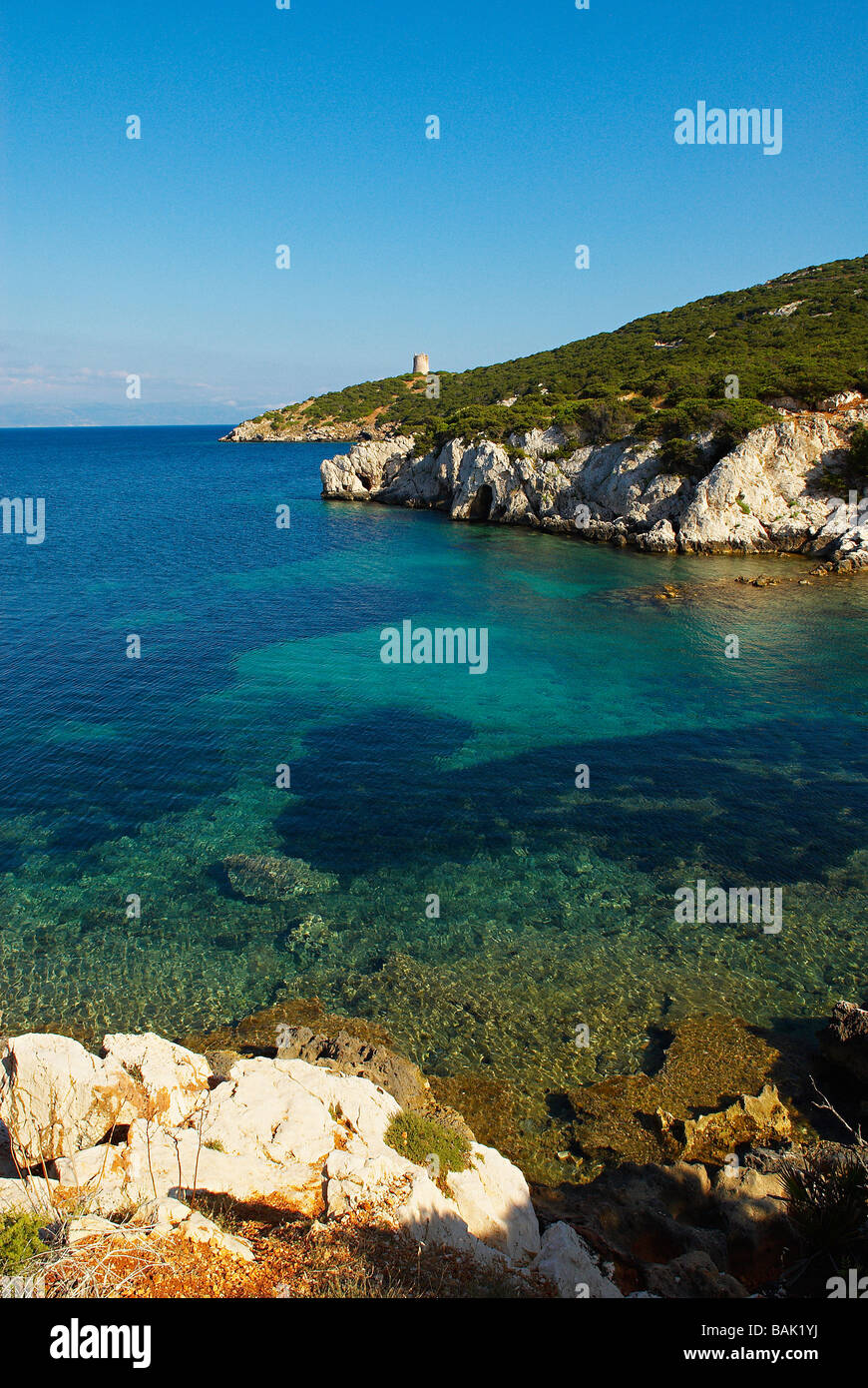 Italien, Sardinien, Sassari Provinz, Umgebung von Alghero, Cala Calcina Stockfoto