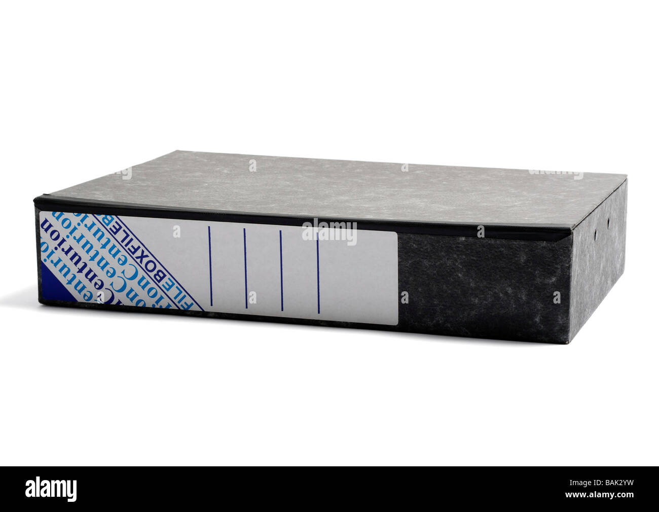 A4-Box-Datei auf weißem Hintergrund Stockfoto