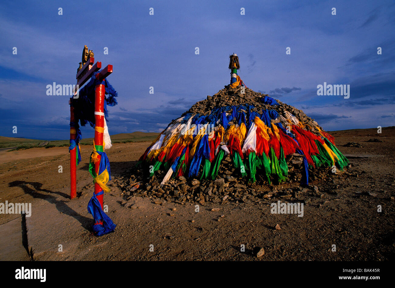 Mongolei, Tov Provinz, buddhistische Denkmal Stockfoto