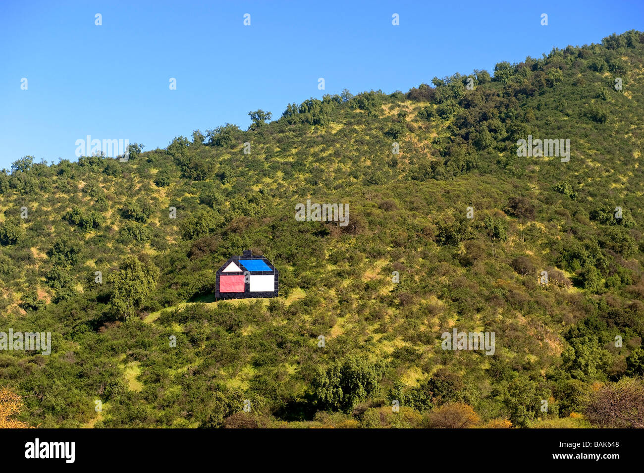 Chile, Werbung auf dem Weg von Santiago nach Valparaiso Stockfoto