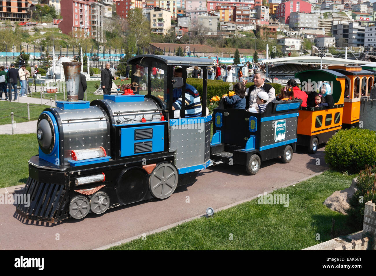 Minizug in Miniaturk, Istanbul, Türkei, 2009 Stockfoto