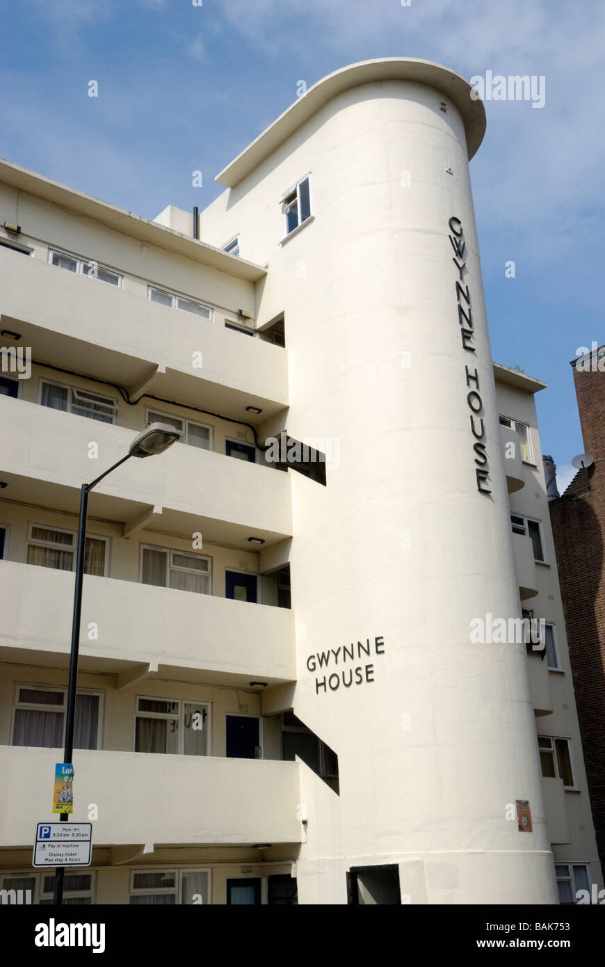 Gwynne dreißiger Wohnung Hausbau Whitechapel, London Stockfoto