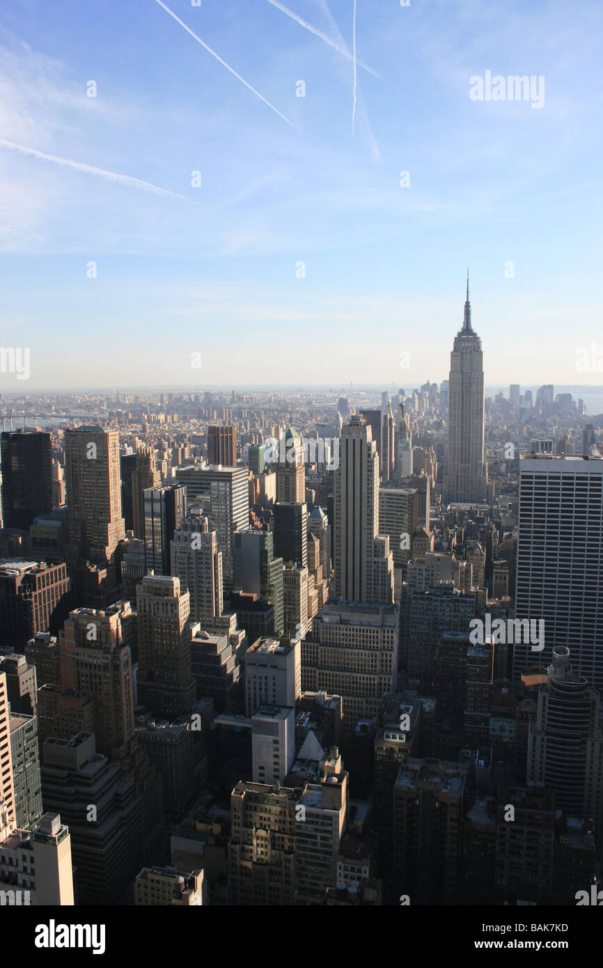 Skyline von New York City. Stockfoto