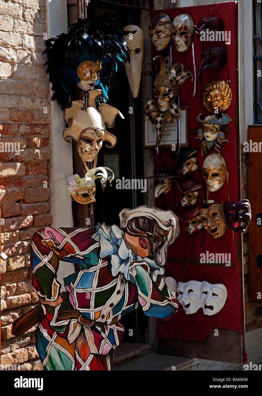 Verschiedene Masken Venedig Italien Stockfoto