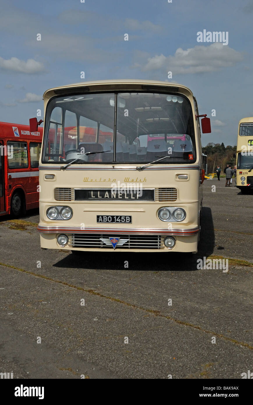 Vorderansicht des ABO 145B 1964 ex Western Welsh Reliance Harrington Trainer jetzt ausgestattet mit einem AH 505 Motor sowie AEC-6 Gang Stockfoto