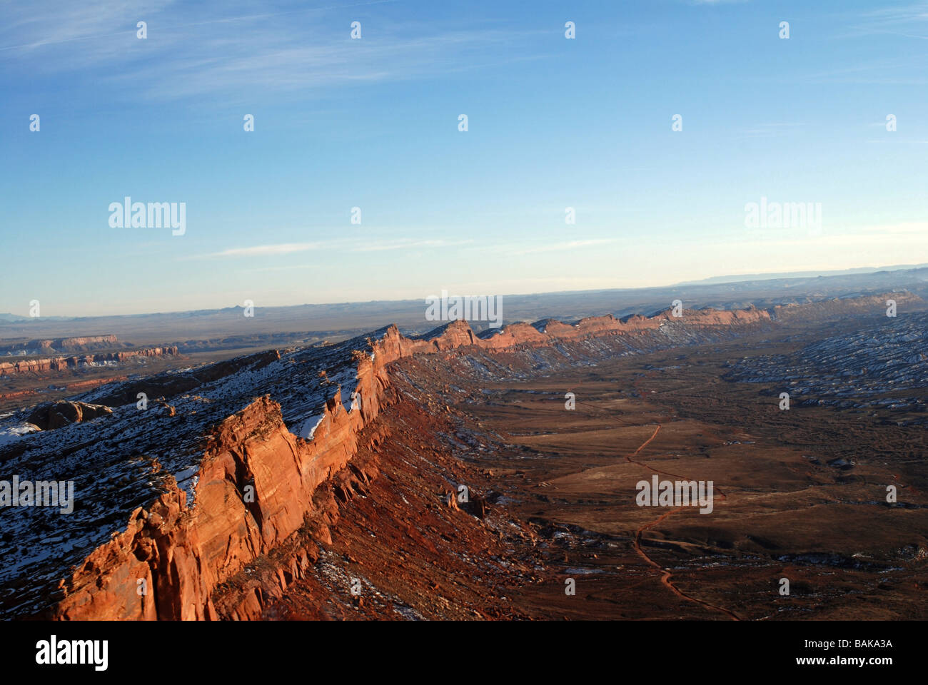 Luftaufnahme des Comb Ridge, in der Nähe von Bluff, Utah Stockfoto