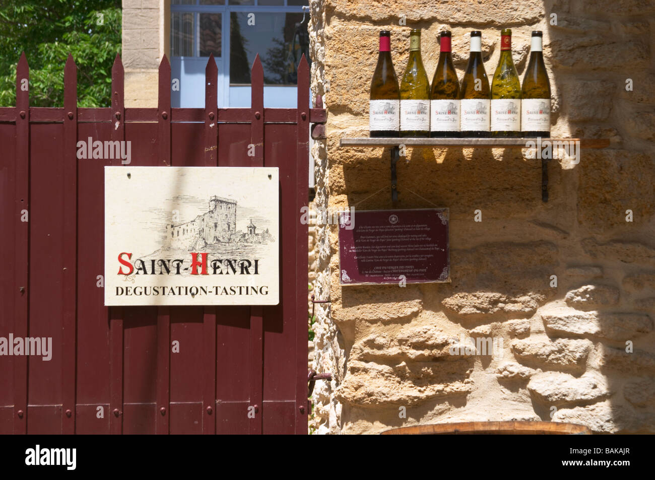 Domaine Saint Henri Chateauneuf du Pape Rhone Frankreich Stockfoto