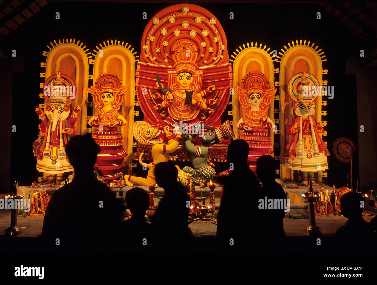 Indien, Bundesstaat West Bengal, Kolkata, Hinduismus Festival der Durga Puja, Statue Stockfoto
