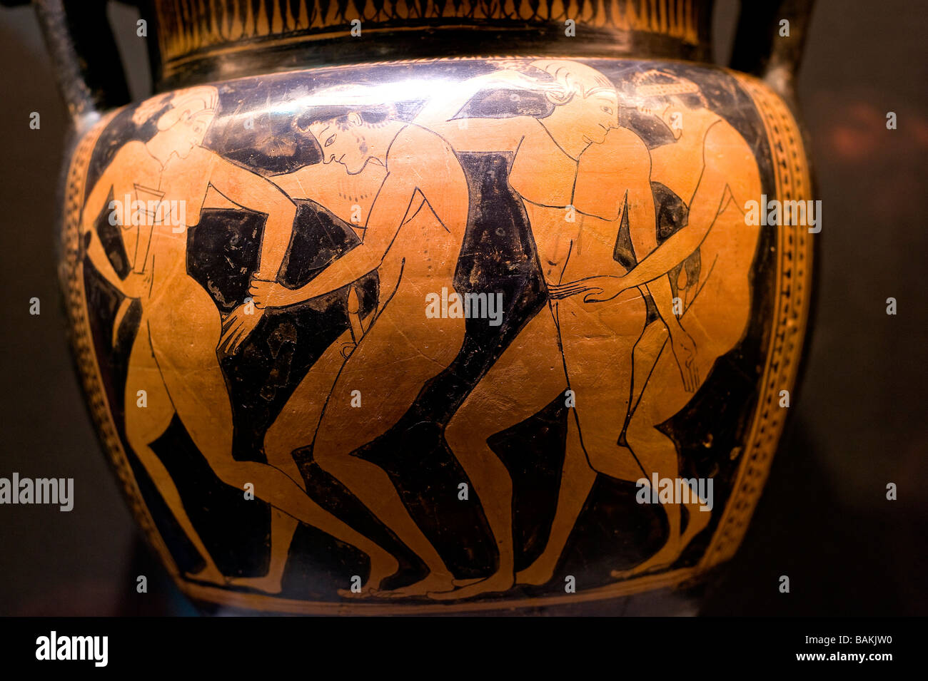 Griechenland, Athen, das Museum of Cycladic Art, 500-490 v. Chr. Vase. J-C Stockfoto