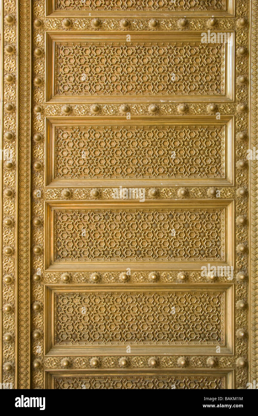 Jaipur Stadt Palast von Jai Singh II verzierte Tür Rajasthan Indien Stockfoto