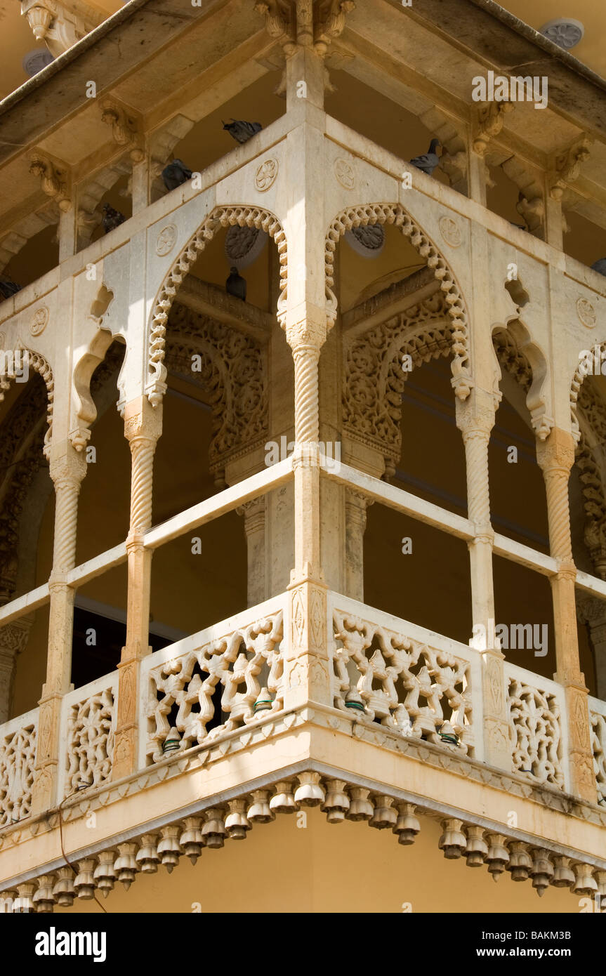 Jaipur Palace Stadtmuseum von Sawai Man Singh II innerhalb der Chandra Mahal Rajasthan Indien Stockfoto