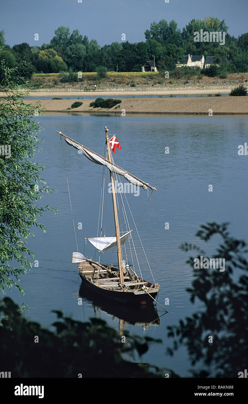 Frankreich, Maine et Loire, Loire-Tal, Montsoreau, Les Plus Beaux Dörfer de France (The Most Beautiful Dörfer gekennzeichnet Stockfoto