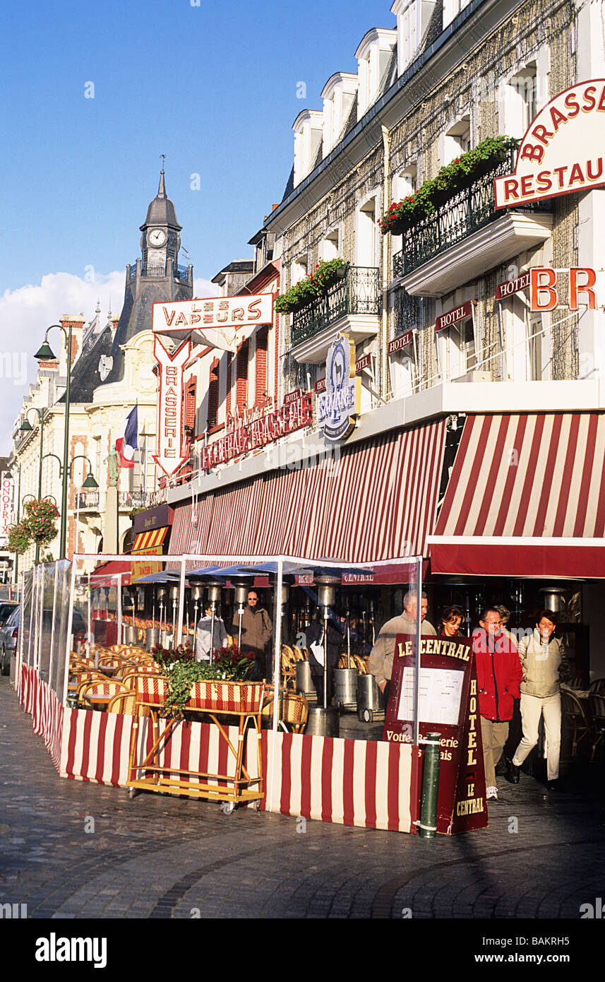 Frankreich, Calvados, Pays d ' Auge, Trouville Sur Mer, Trouville brasserie Stockfoto