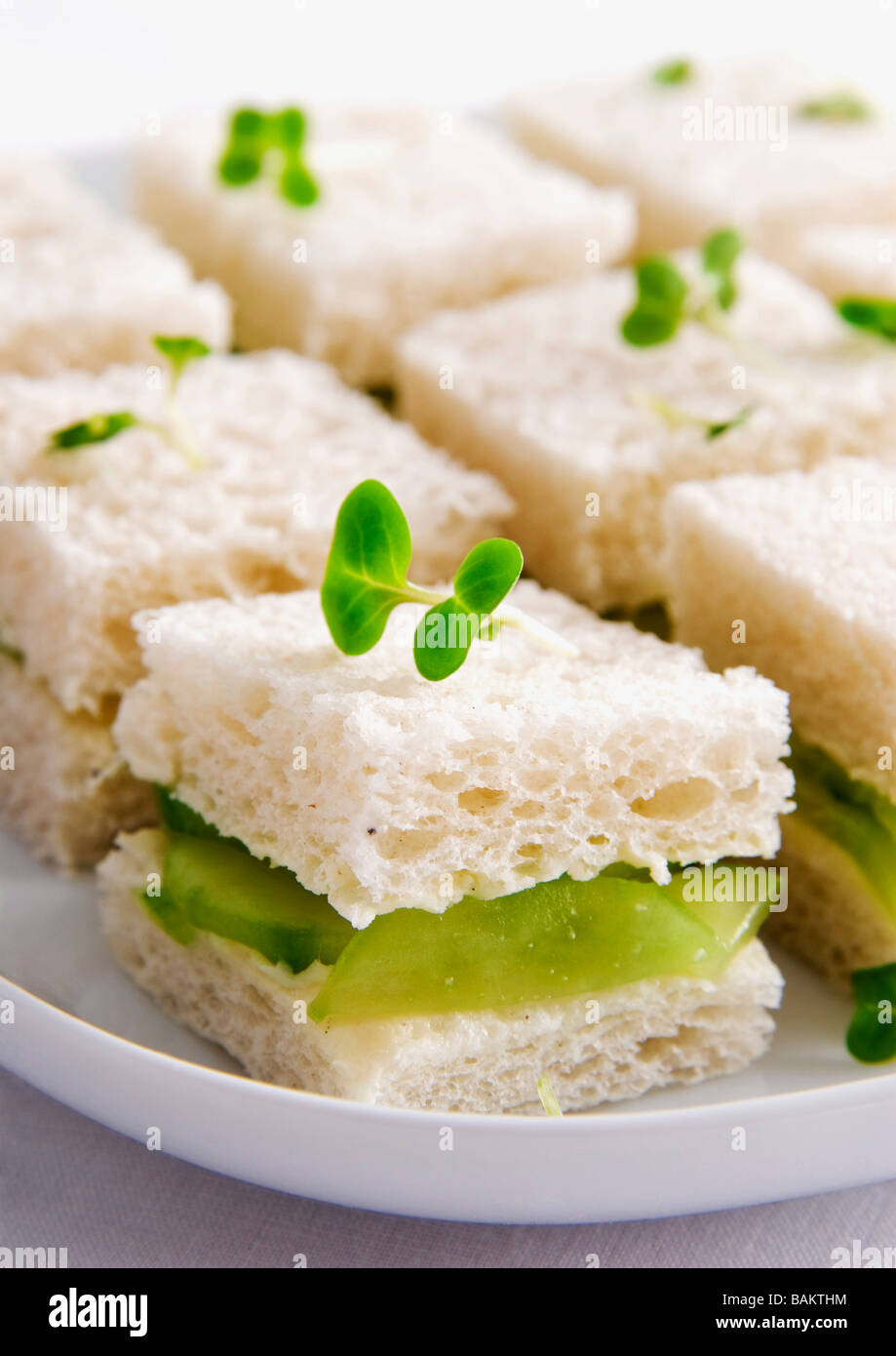 Gurken-sandwiches Stockfoto
