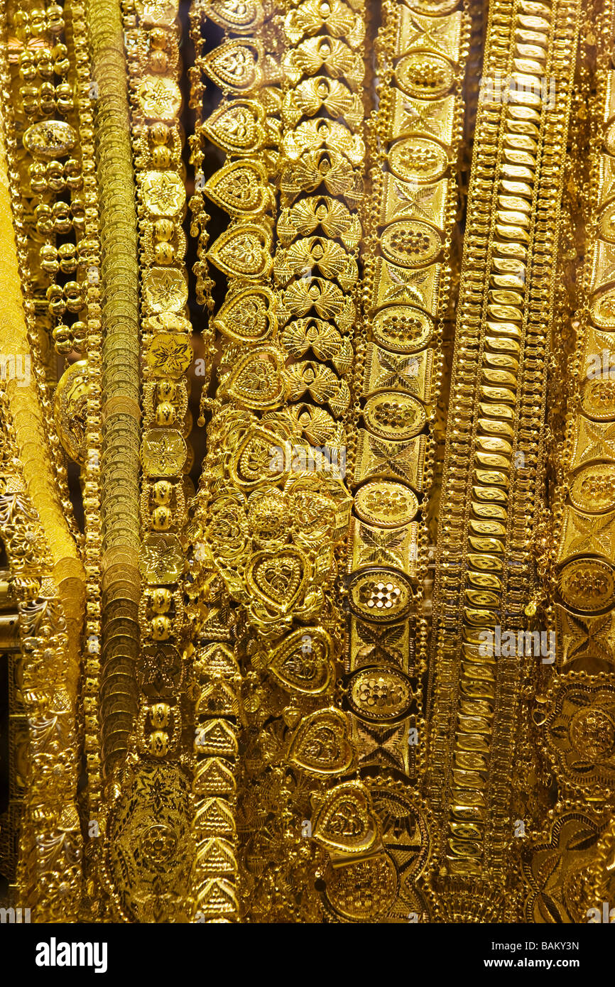 Schmuck in gold-souk Stockfoto