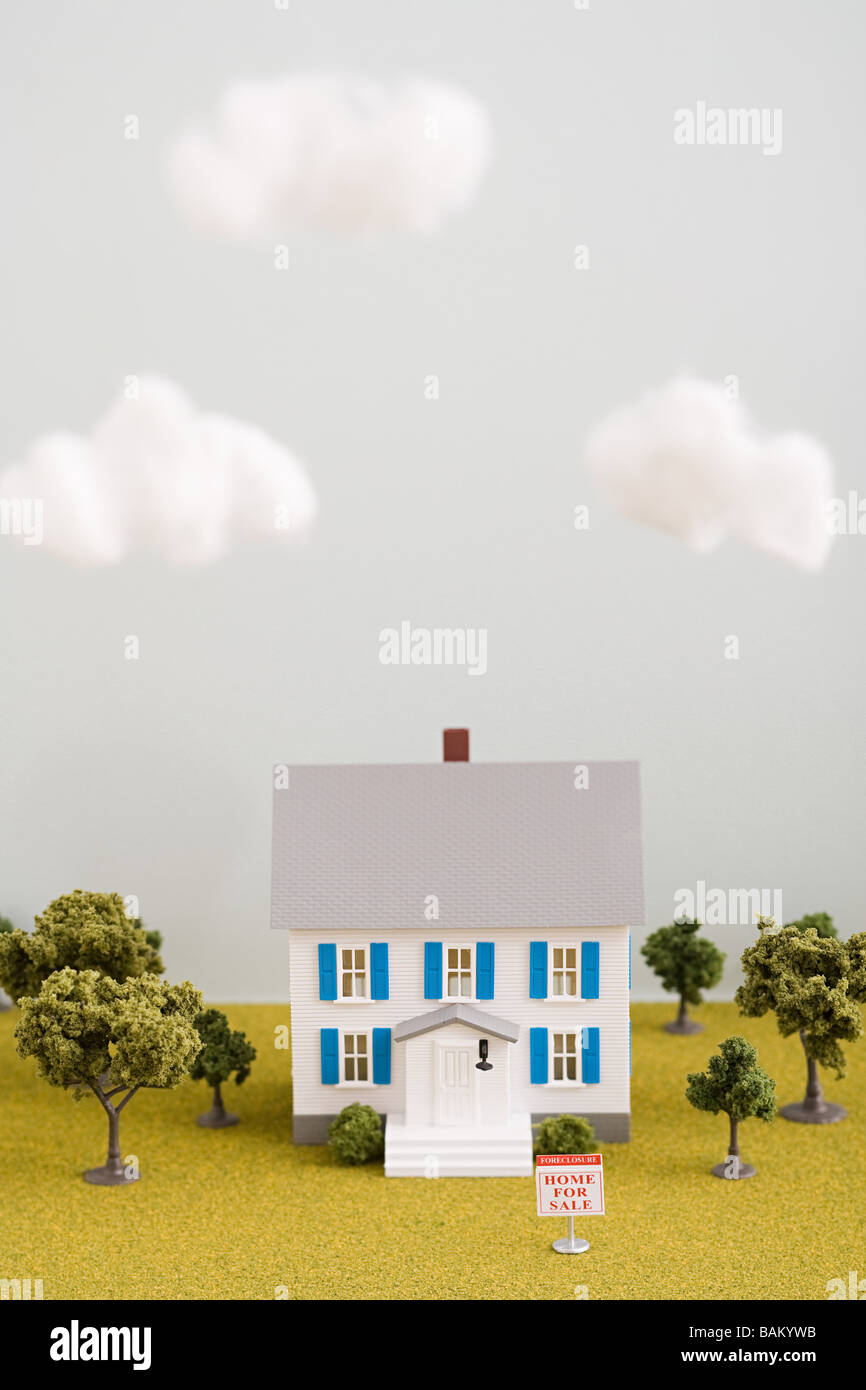 Modell des Hauses zum Verkauf Stockfoto