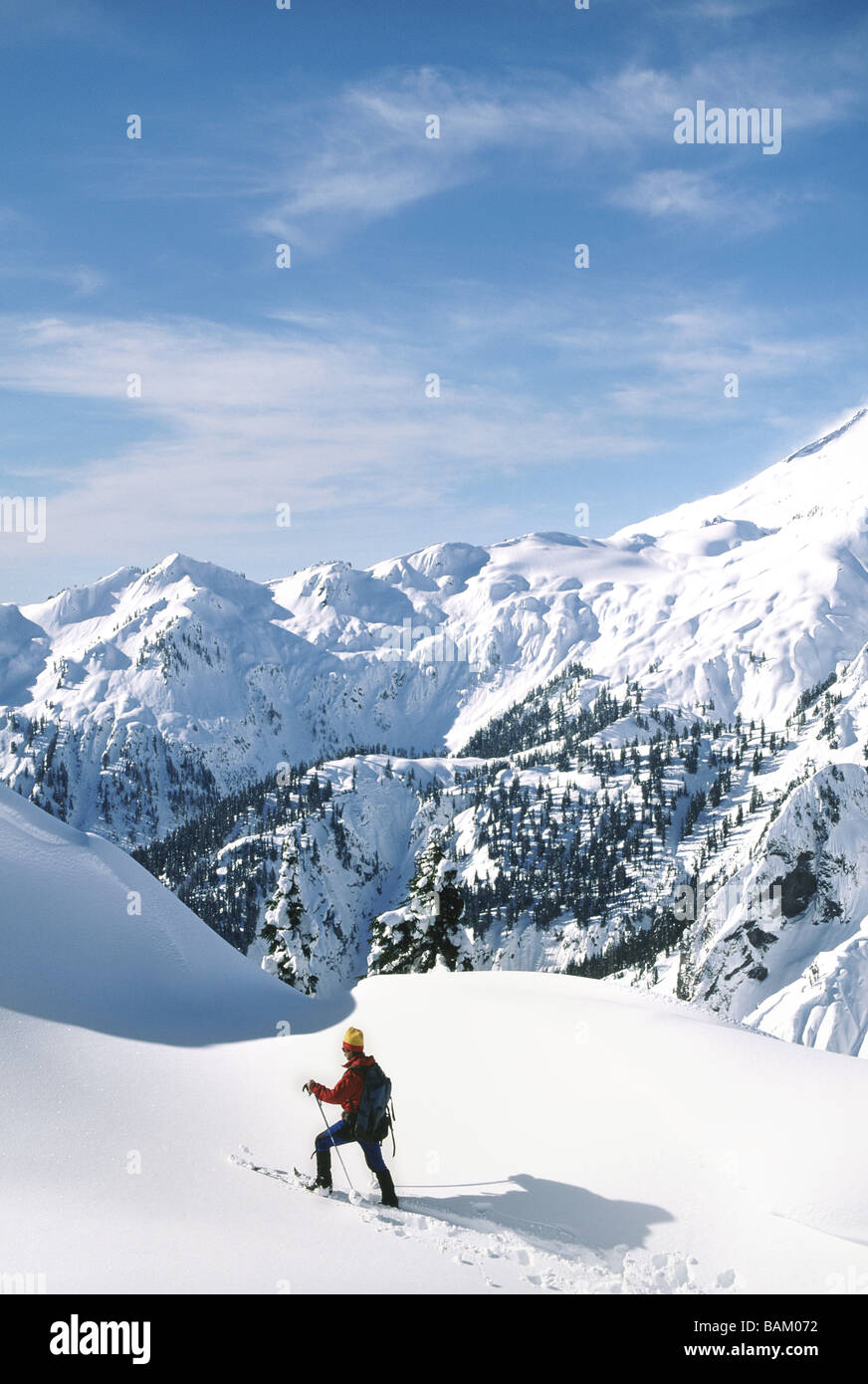 Skitouren Sie am Punkt des Künstlers Stockfoto