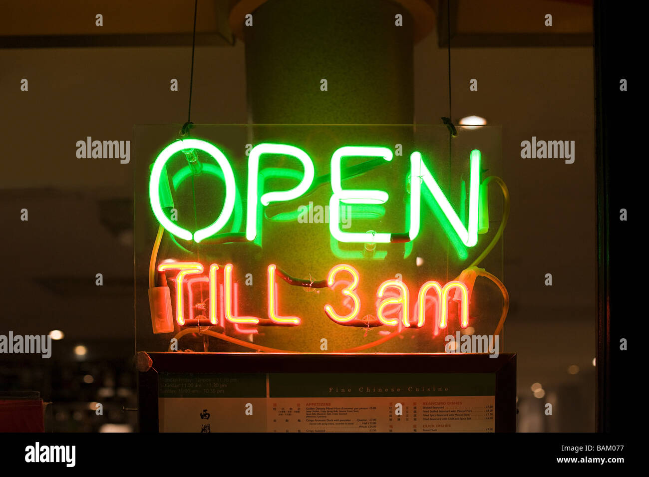 Cafe-Leuchtreklame Stockfoto