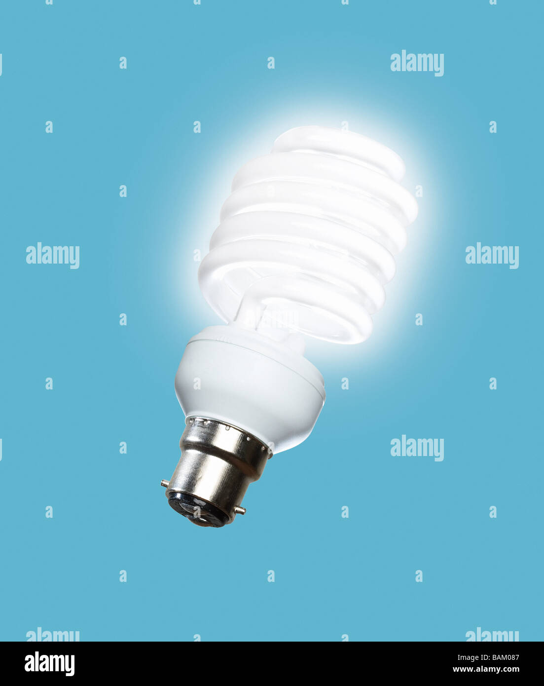 Energiesparende Glühbirne Stockfoto