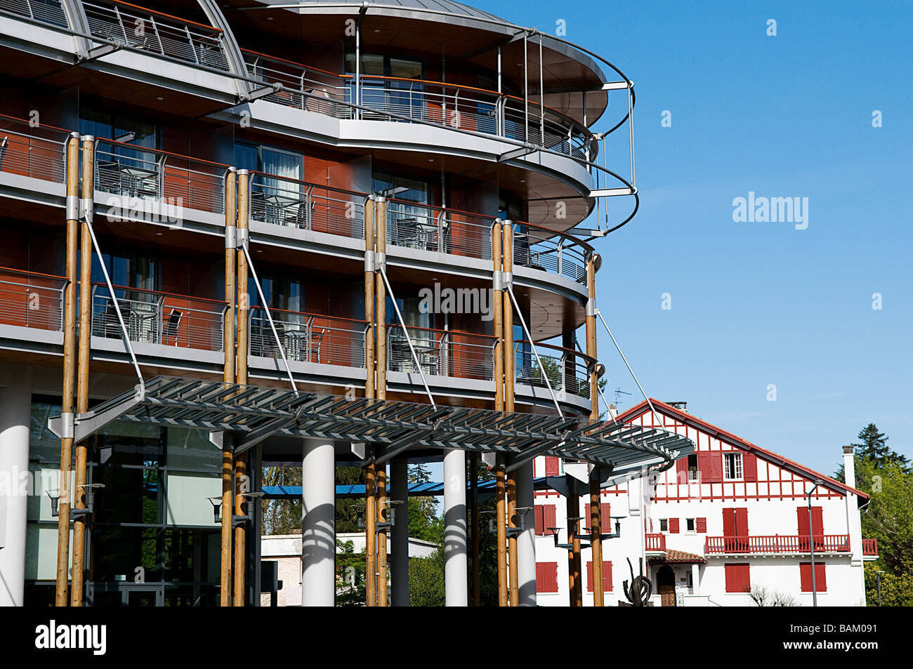 Frankreich, Pyrenäen Atlantiques, Bearn, Pau, Hotel Parc Beaumont und traditionnellen Architektur Stockfoto