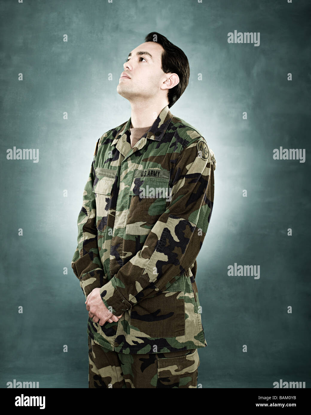 Porträt eines Soldaten Stockfoto