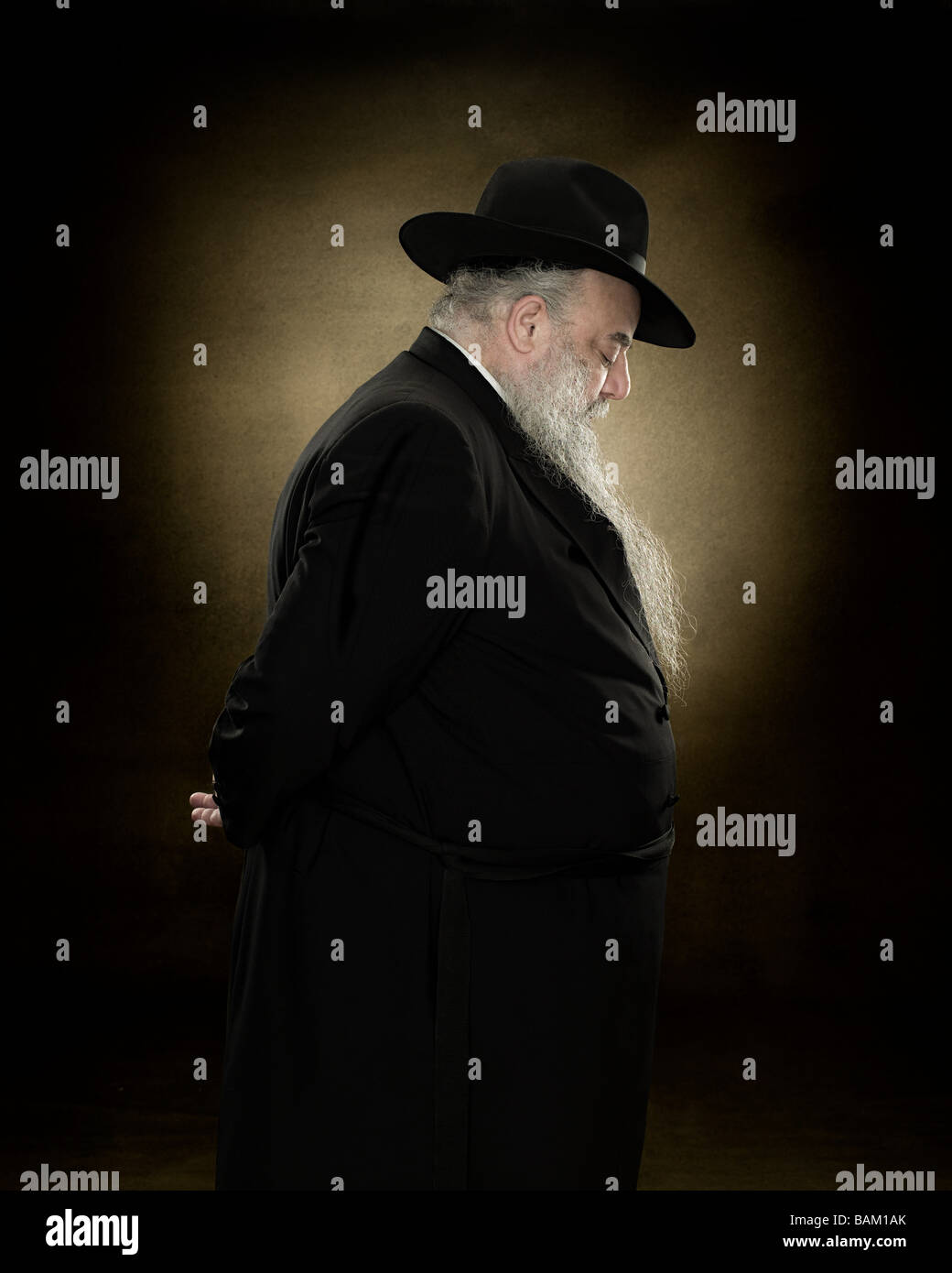 Profil von einem rabbi Stockfoto