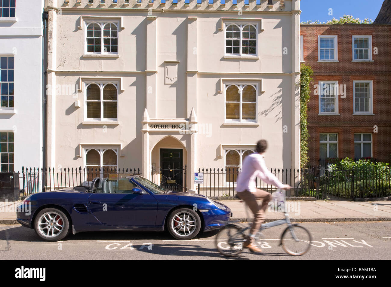 Haus mit Blick auf Richmond Green Richmond TW10 Surrey London Stockfoto