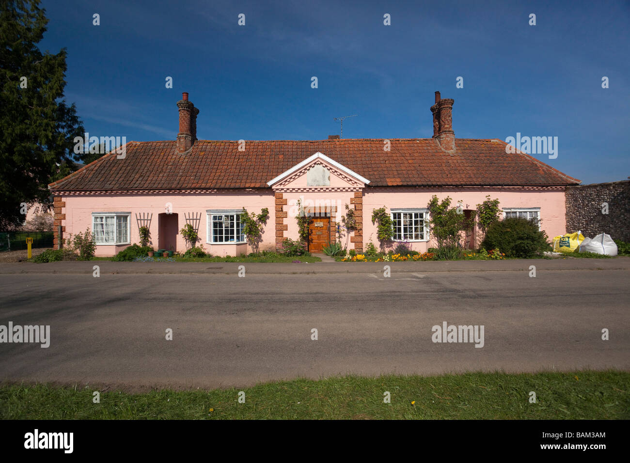 Armenhaus / Alms Häuser in Ampton, Suffolk, UK Stockfoto