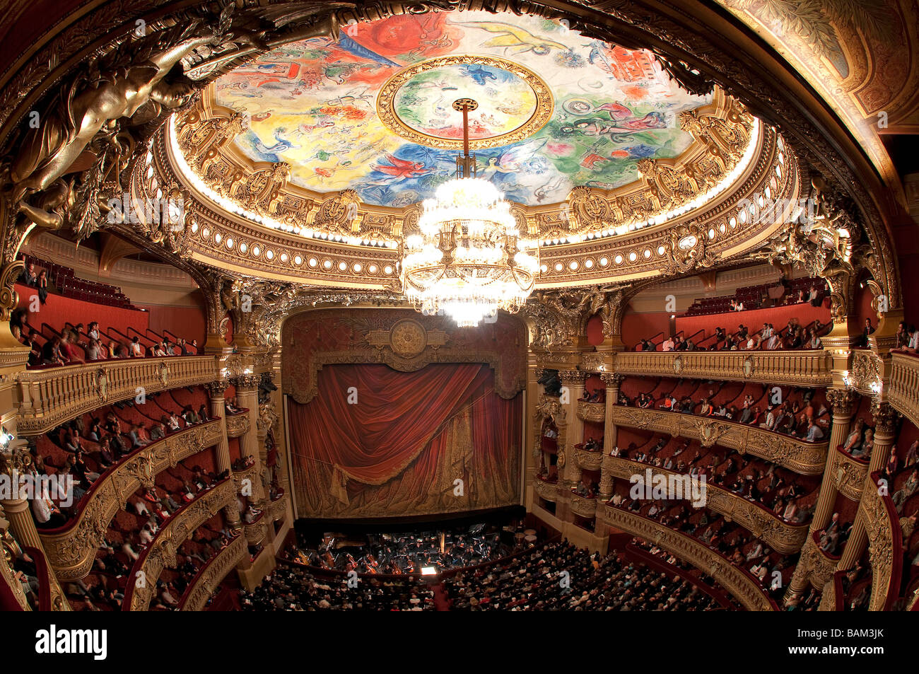 Frankreich Paris Garnier Oper Das Auditorium Und Die