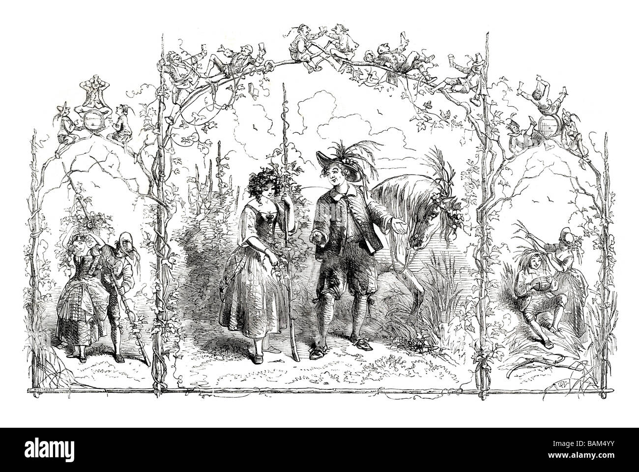 die Gerste und Hopfen Mackay Charles Sir Bischof 1851 spielen Akt Song musikalische Stockfoto